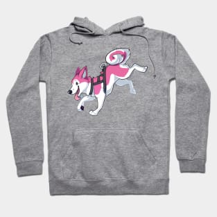 Pink Husky Running Hoodie